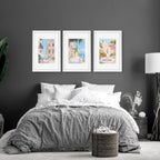 Framed Wall Art Large | Set of 3 Beach Decor Wall art Prints