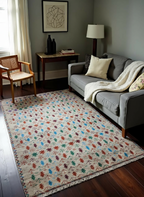 Tangerine Hand Knotted Rug - 278 x 199 cm
