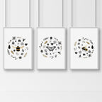 French country bedroom decor | set of 3 framed wall art prints