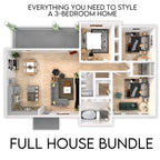 Full House Wall Art Bundle – Decor for Every Room in a 3-Bedroom Home