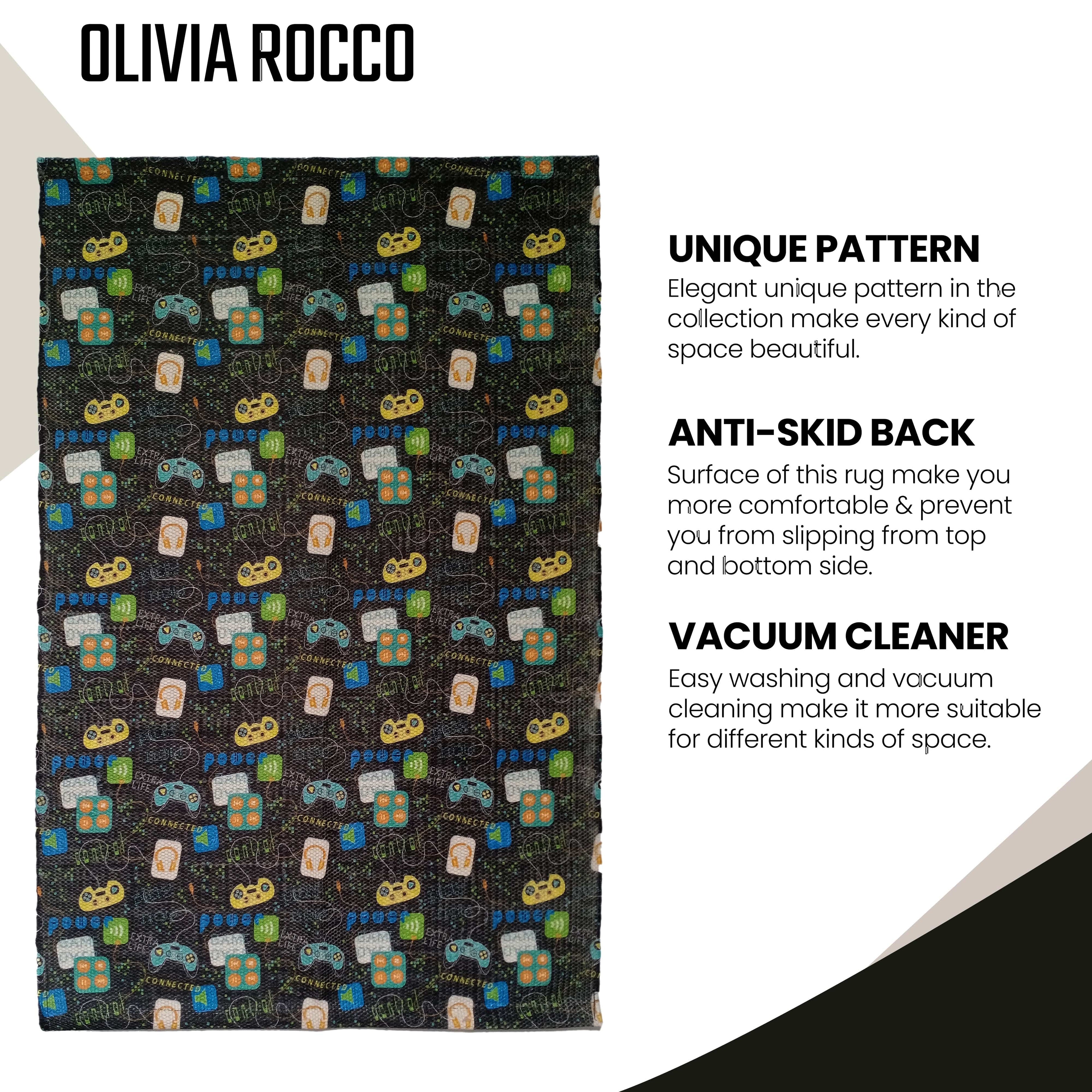 OLIVIA ROCCO Animal Print Non-Slip Soft Durable Floor Rug For Living Room Bedroom Hallway Office Eco-Friendly Plush Backing Easy-Clean