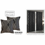 OLIVIA ROCCO Geo Sparkle Cushion Covers 2 Pack Geometric Decorative Pillow Cases Black With Metallic Foil Accent for Sofa Bed Chair Lounge - Nest UK