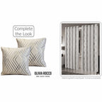 OLIVIA ROCCO Geo Sparkle Cushion Covers 2 Pack Natural For Sofa Bed Chair Lounge Geometric Design Metallic Foil Print Decorative Home Accents - Nest UK