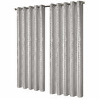 OLIVIA ROCCO Geometric Sparkle Blackout Curtains Soft Thermal Insulated Eyelet Ring Top For Living Room And Bedroom Drapes