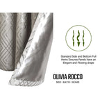 OLIVIA ROCCO Geometric Sparkle Blackout Curtains Soft Thermal Insulated Eyelet Ring Top For Living Room And Bedroom Drapes