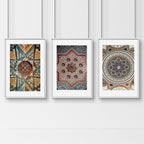 Geometric patterns in Islamic art | set of 3 prints for bedroom walls