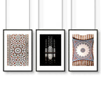 Geometry Islamic Art | set of 3 bedroom wall prints