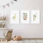 Giraffe Nursery | Set of 3 wall art prints