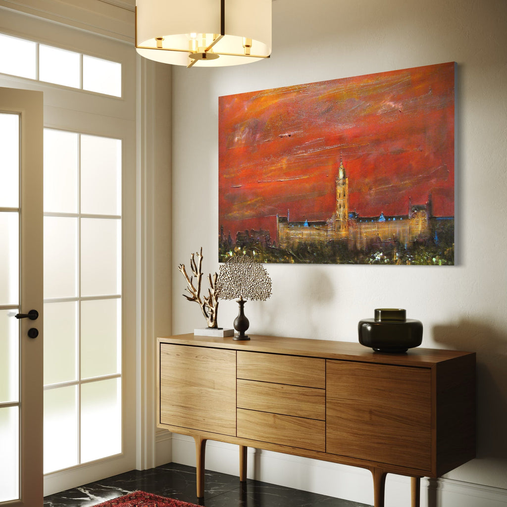 Glasgow University Dusk | Statement Interior Wall Art from Scotland