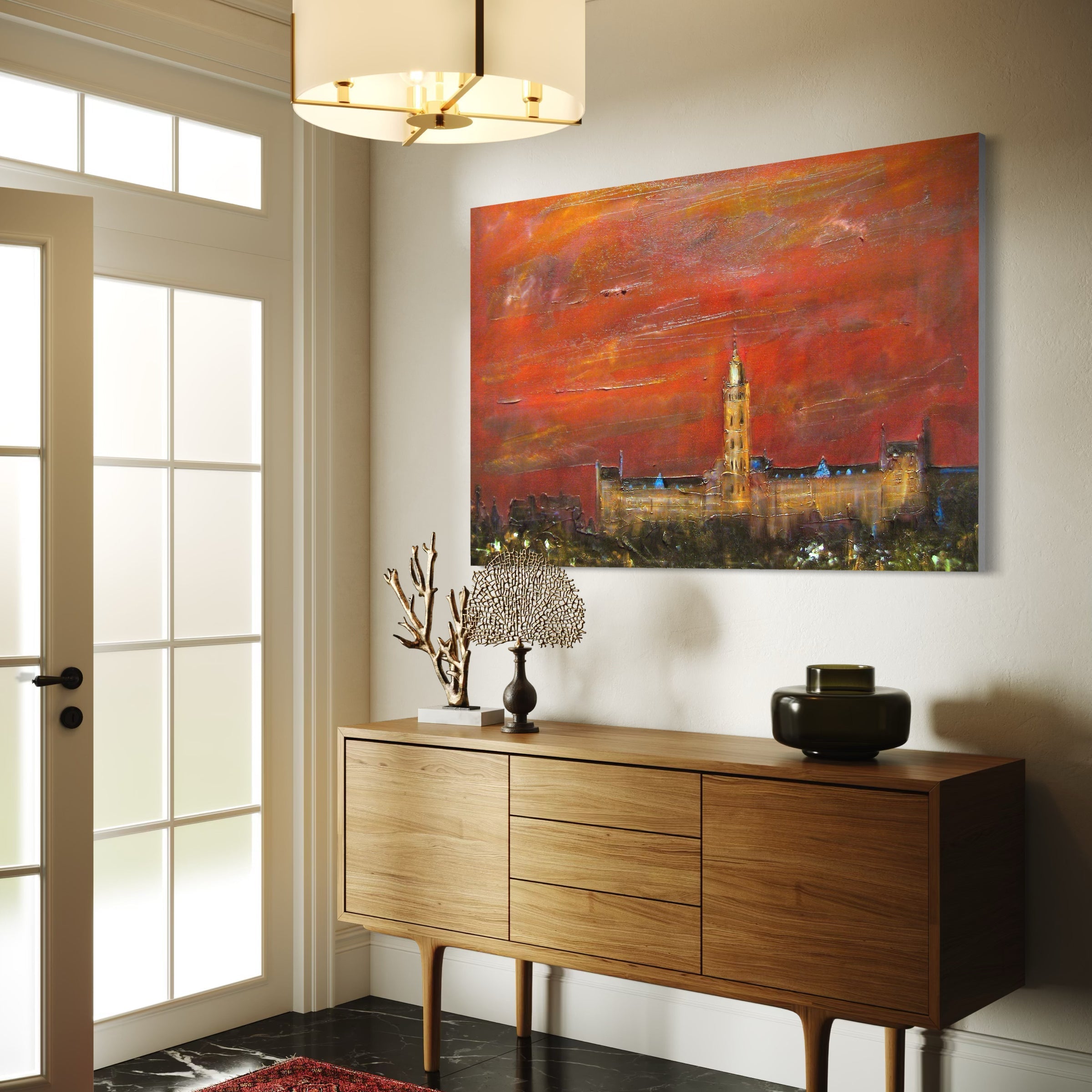 Glasgow University Dusk | Statement Interior Wall Art from Scotland