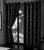 OLIVIA ROCCO Glow In The Dark Blackout Curtains With Thermal Energy Saving Panels For Bedrooms And Home Theaters Noise Absorbing Heavy Thick