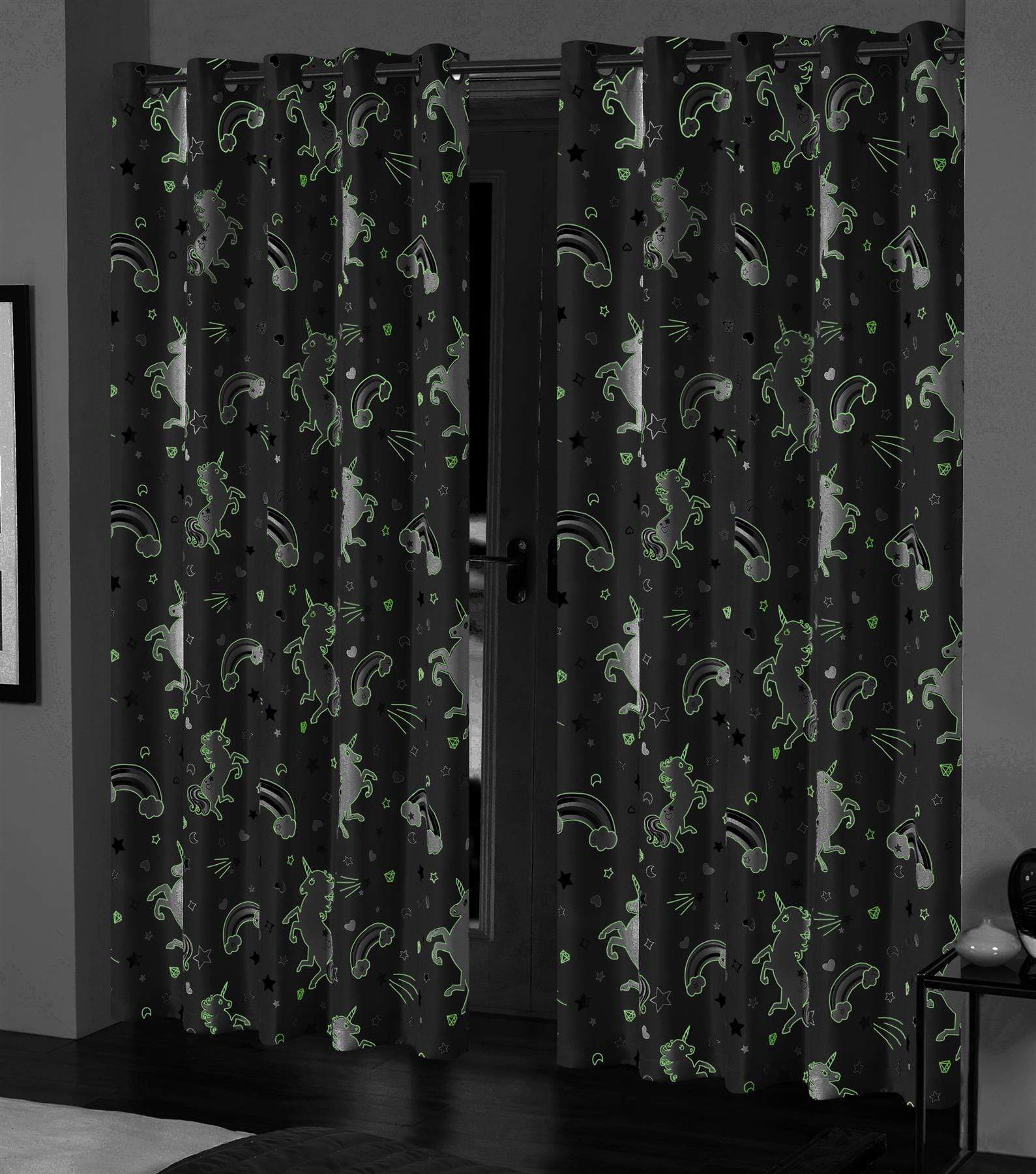 OLIVIA ROCCO Glow In The Dark Blackout Curtains With Thermal Energy Saving Panels For Bedrooms And Home Theaters Noise Absorbing Heavy Thick