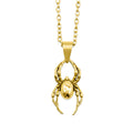 Gold Orb Weaver Spider Necklace
