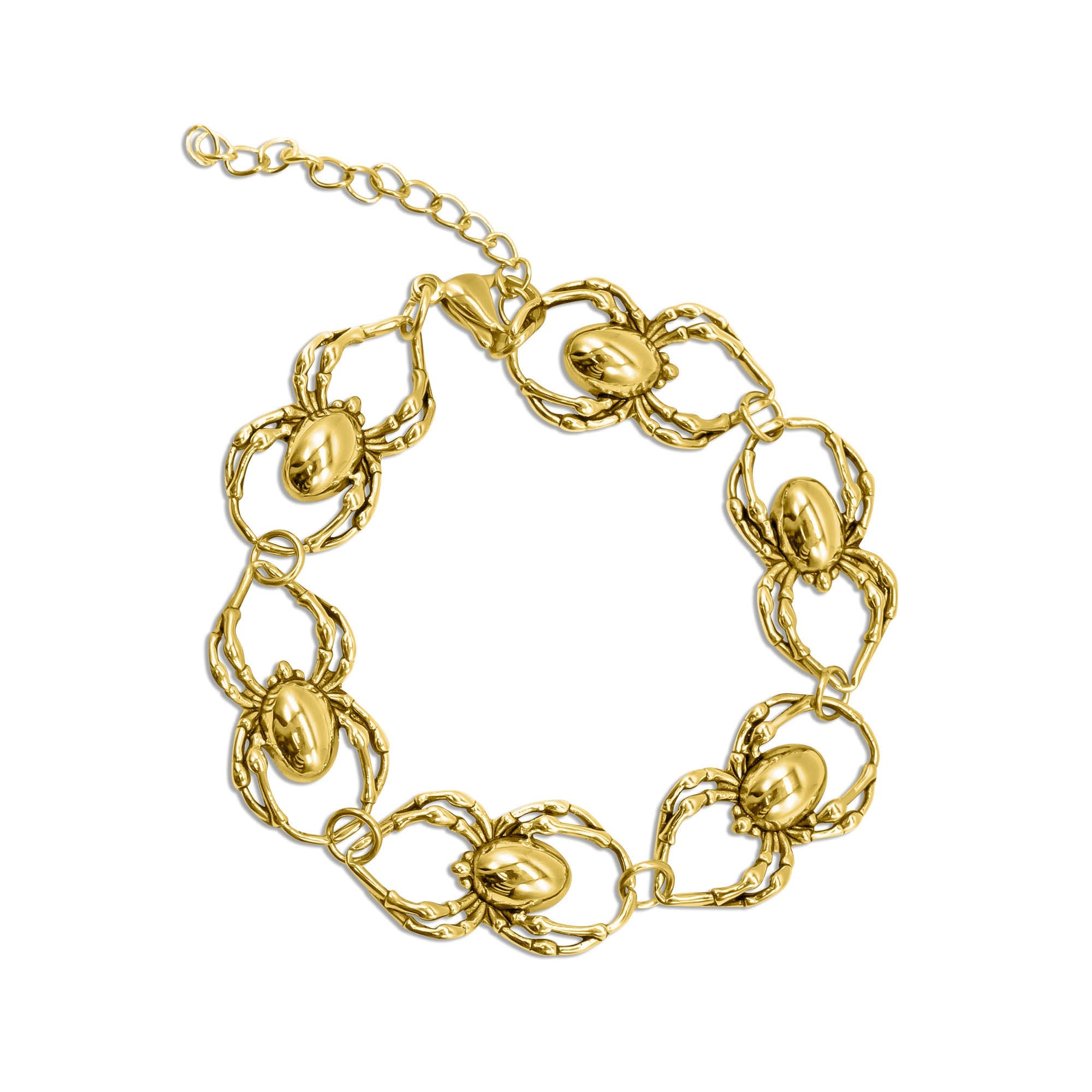 Gold Orb Weaver Spider Bracelet