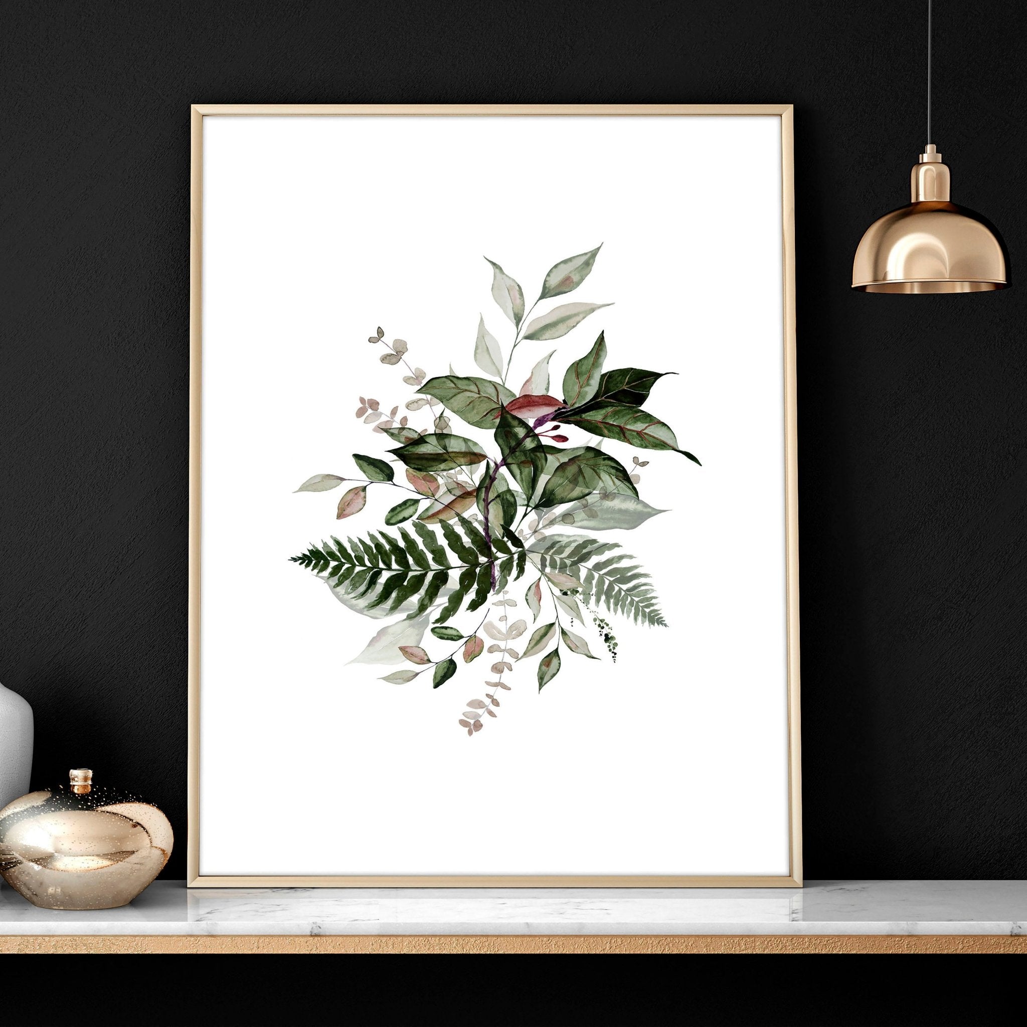 Greenery wall painting | set of 3 wall art prints