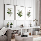 Greenery wall painting | set of 3 wall art prints