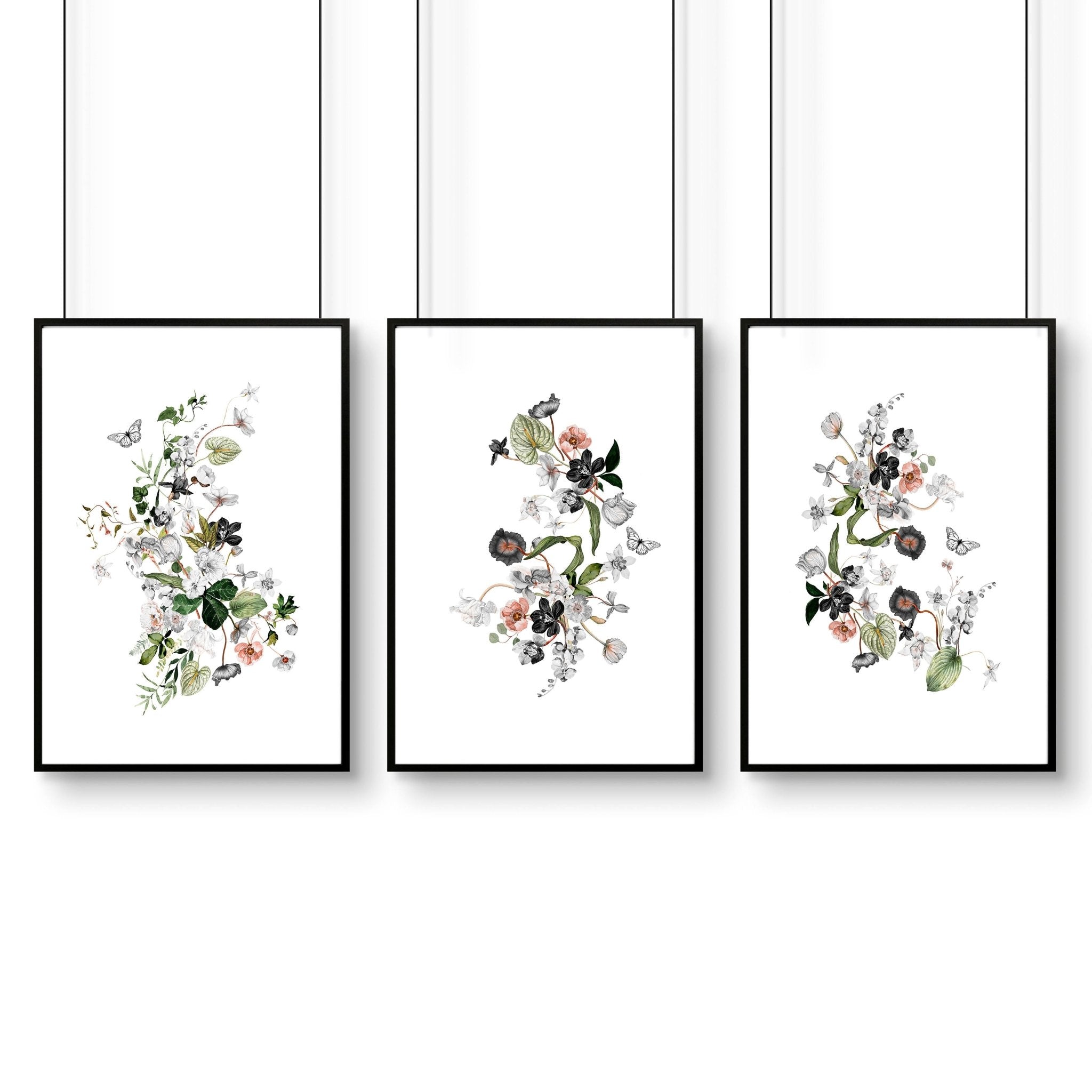 Greenery wall art | set of 3 wall art prints