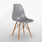 Halo Dining Table and Ghost Chair Set for 4 - Eiffel Plastic Chairs and a Rectangle Dining Table