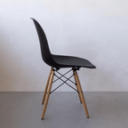 Halo Dining Table and Ghost Chair Set for 4 - Eiffel Plastic Chairs and a Rectangle Dining Table