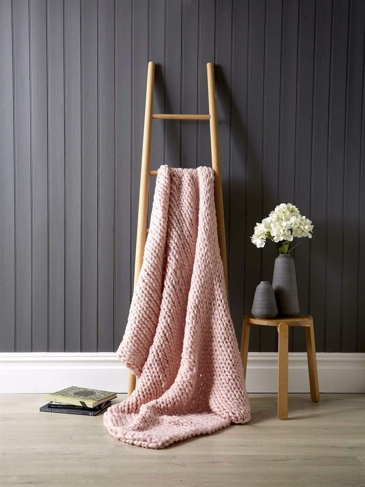 OLIVIA ROCCO Handmade Chunky Cable Knit Throw Oversized Super Soft Fleece Blanket For Sofa And Bed Decor In Bold Colors Luxurious - Nest UK