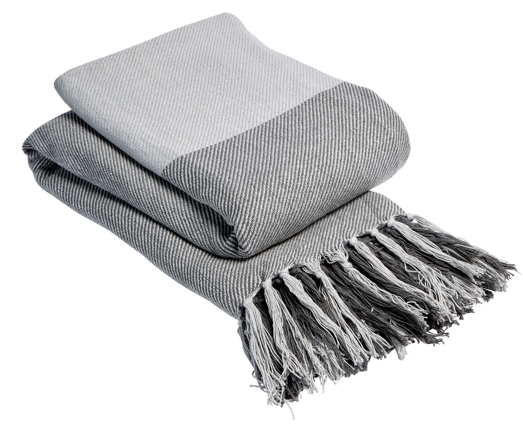 OLIVIA ROCCO Handwoven Large Check Pure Indian Cotton Throw Blanket With Tassels Eco Friendly Home Decor Multiple Sizes Available