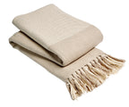 OLIVIA ROCCO Handwoven Large Check Pure Indian Cotton Throw Blanket With Tassels Eco Friendly Home Decor Multiple Sizes Available
