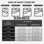 OLIVIA ROCCO Havanna Geo Reversible Luxury Cotton Blend Duvet Cover Set With Pillowcases Pink Teal Single Double King Soft Feel