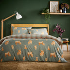 OLIVIA ROCCO Highland Cow Super Soft Flannel Duvet Cover Set With Pillowcases Warm Cosy Bedding Multiple Sizes Available