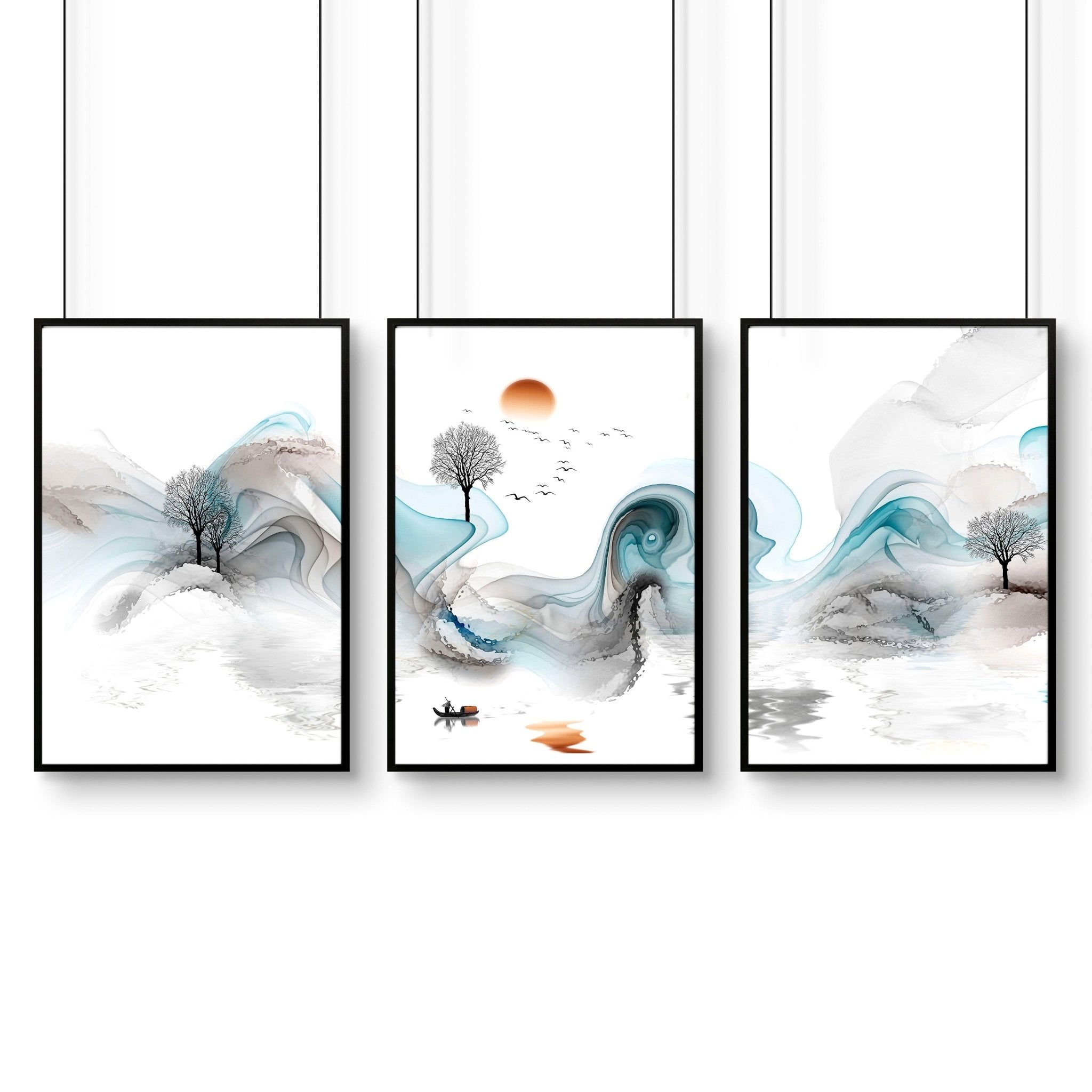 Home office prints | set of 3 framed wall art