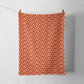 Orange Tea Towels with a 70's Retro Design, Dish Towels, Kitchen Towels