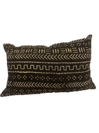 Mud Cloth Handwoven cushion - (184.10) Black