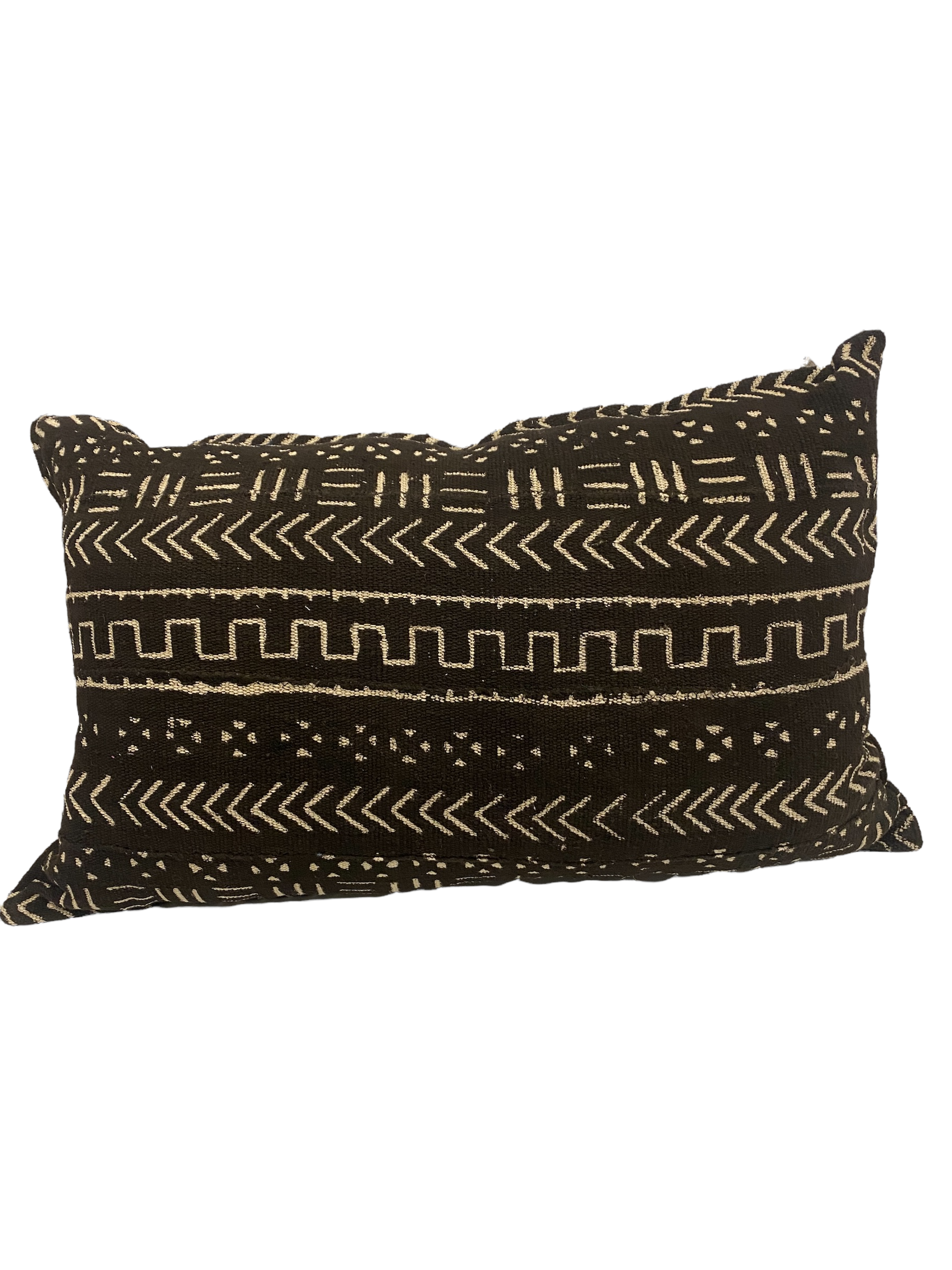 Mud Cloth Handwoven cushion - (184.10) Black