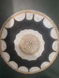 Cameroon Beaded Shield CW08- L - 55cm black and white
