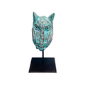 Benin Leopard sculpture - Bronze (7.02)