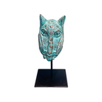 Benin Leopard sculpture - Bronze (7.02)