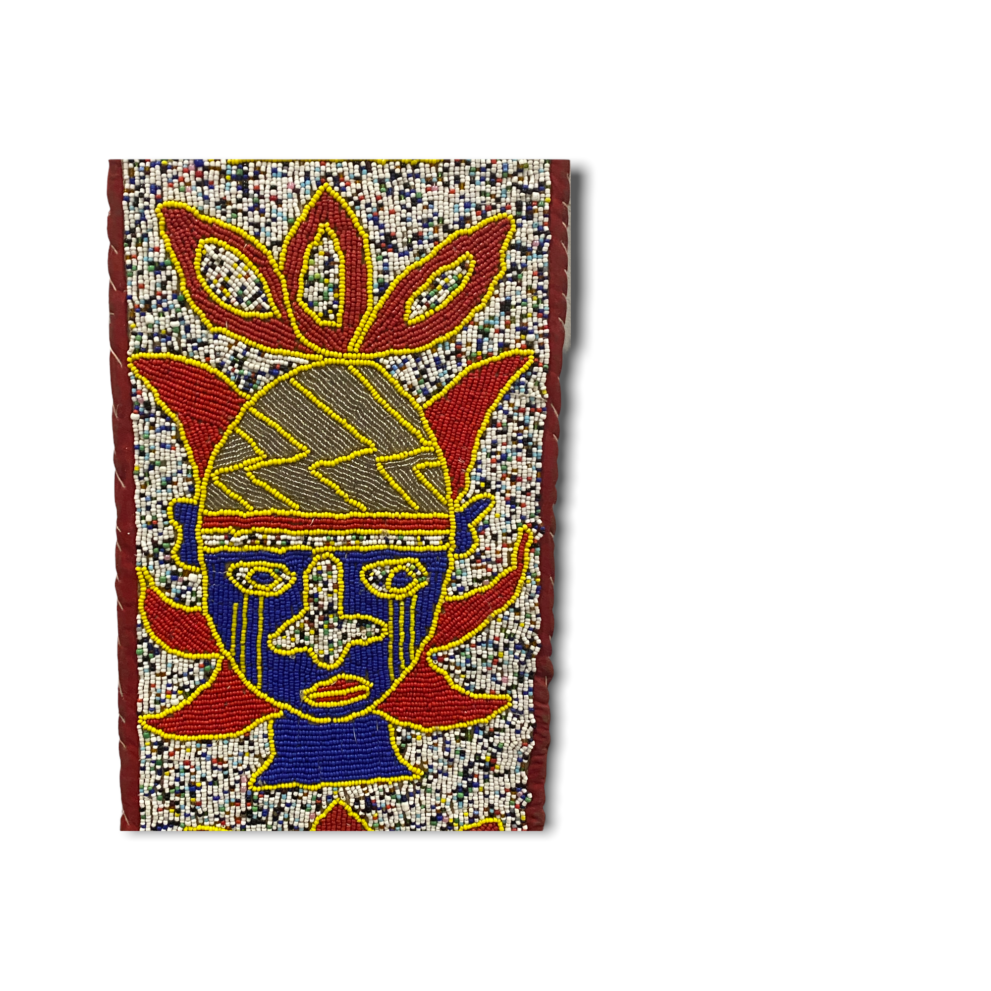 Yoruba Beaded Sash - Nigeria - Flower (05)