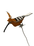 African Beaded Wire Garden Birds - Orange (17.5)