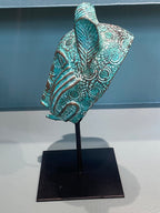 Benin Leopard sculpture - Bronze (7.02)