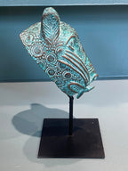 Benin Leopard Bronze - Sculpture (7.05)