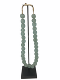 Ghana glass bead necklace - Turquoise M