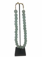 Ghana glass bead necklace - Turquoise M
