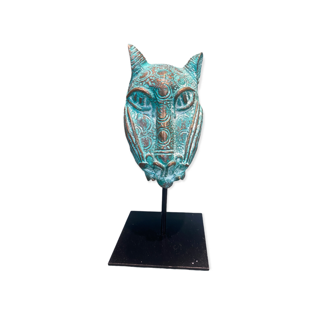 Benin Leopard sculpture - Bronze