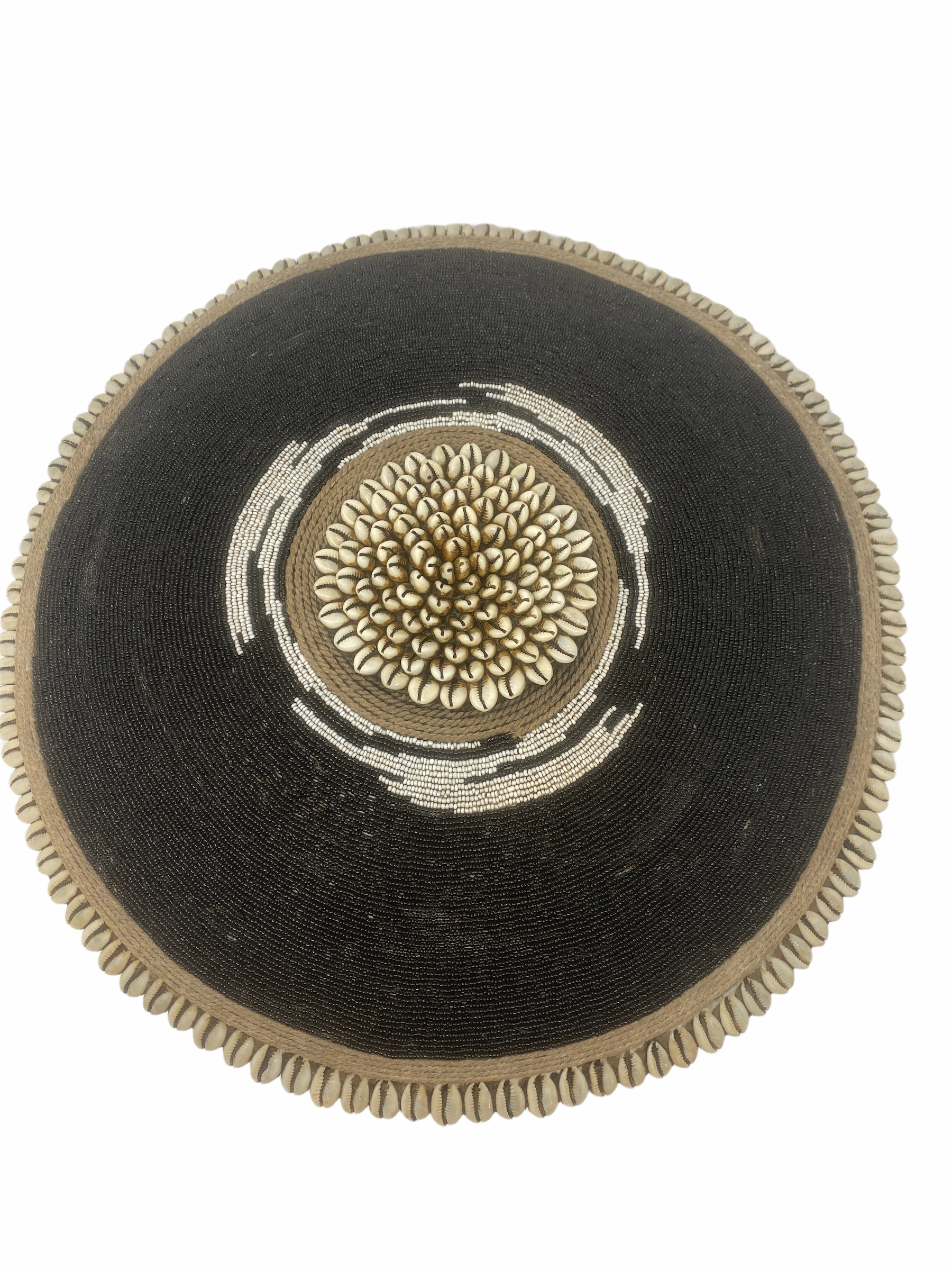 Cameroon Beaded Shield - L Black