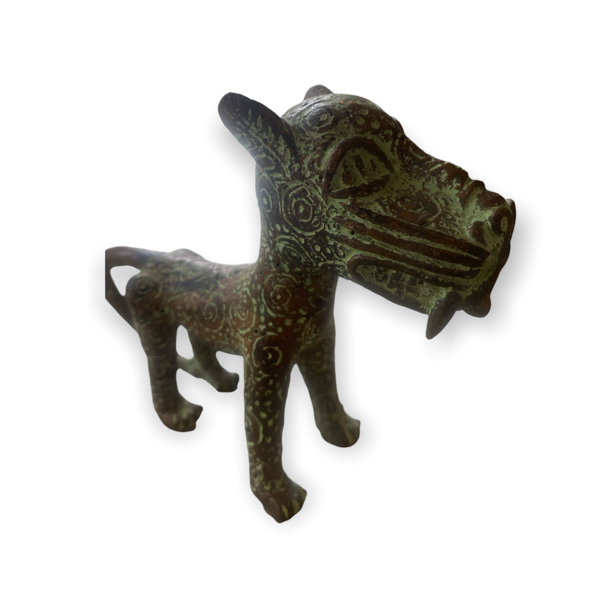 Benin Leopard sculpture - Bronze