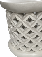 Bamileke Table - 42cm - White