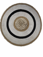 Cameroon Shield - L - 55cm - Black & White