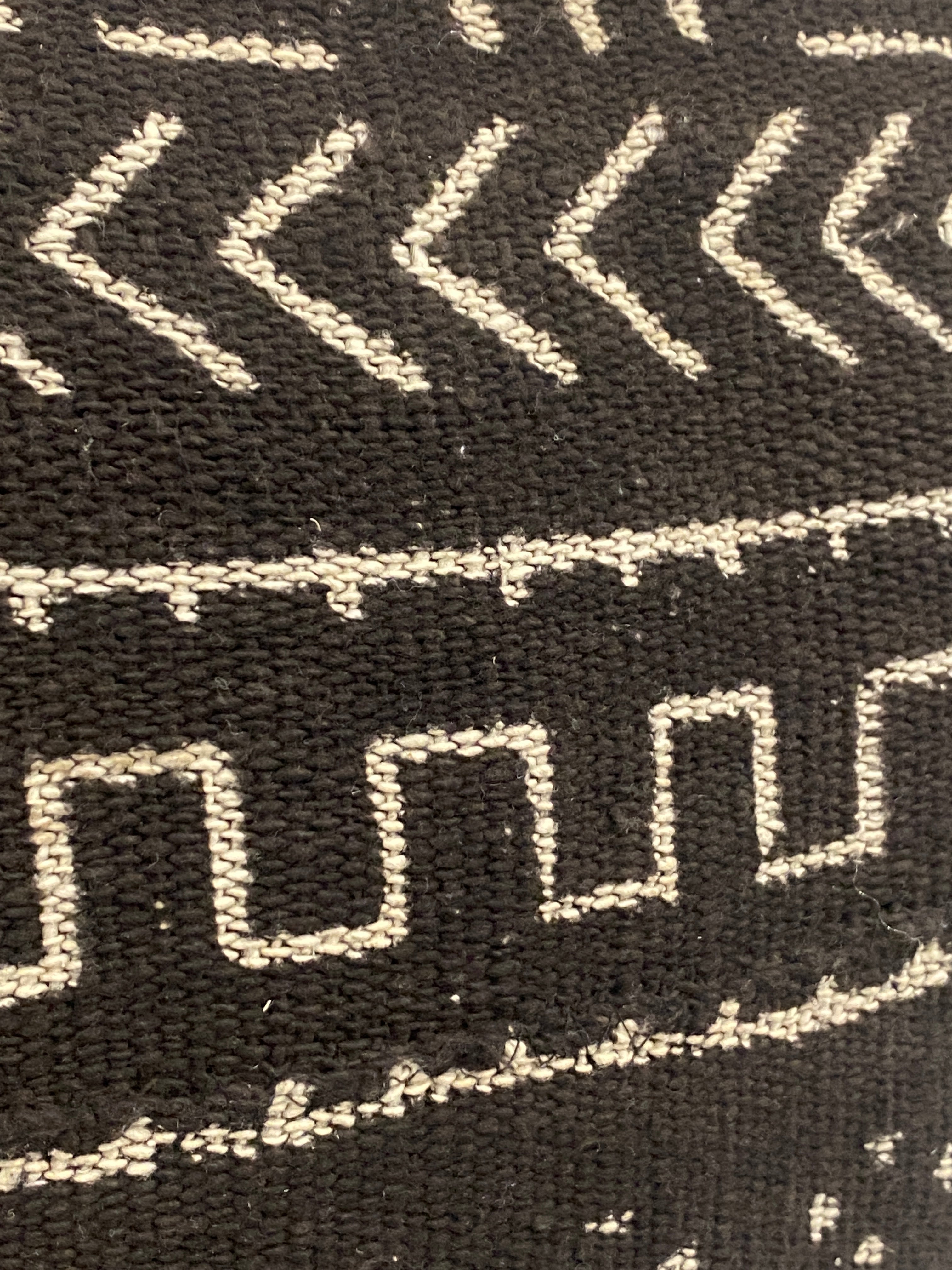 Mud Cloth Handwoven cushion - (184.10) Black
