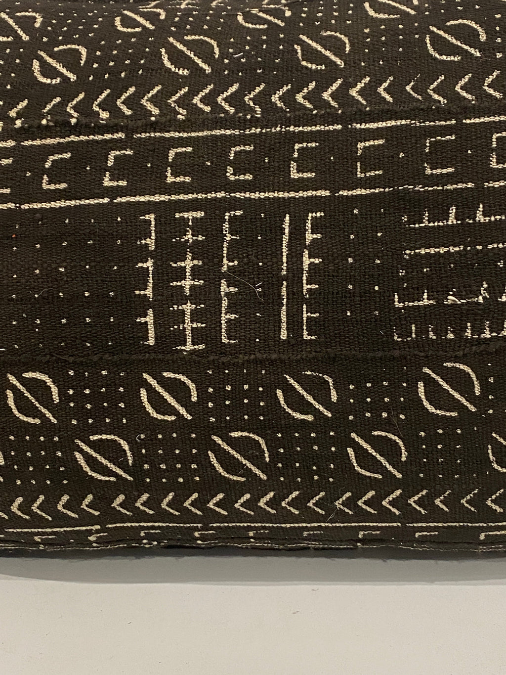 Mud Cloth Handwoven cushion - (184.13) Black
