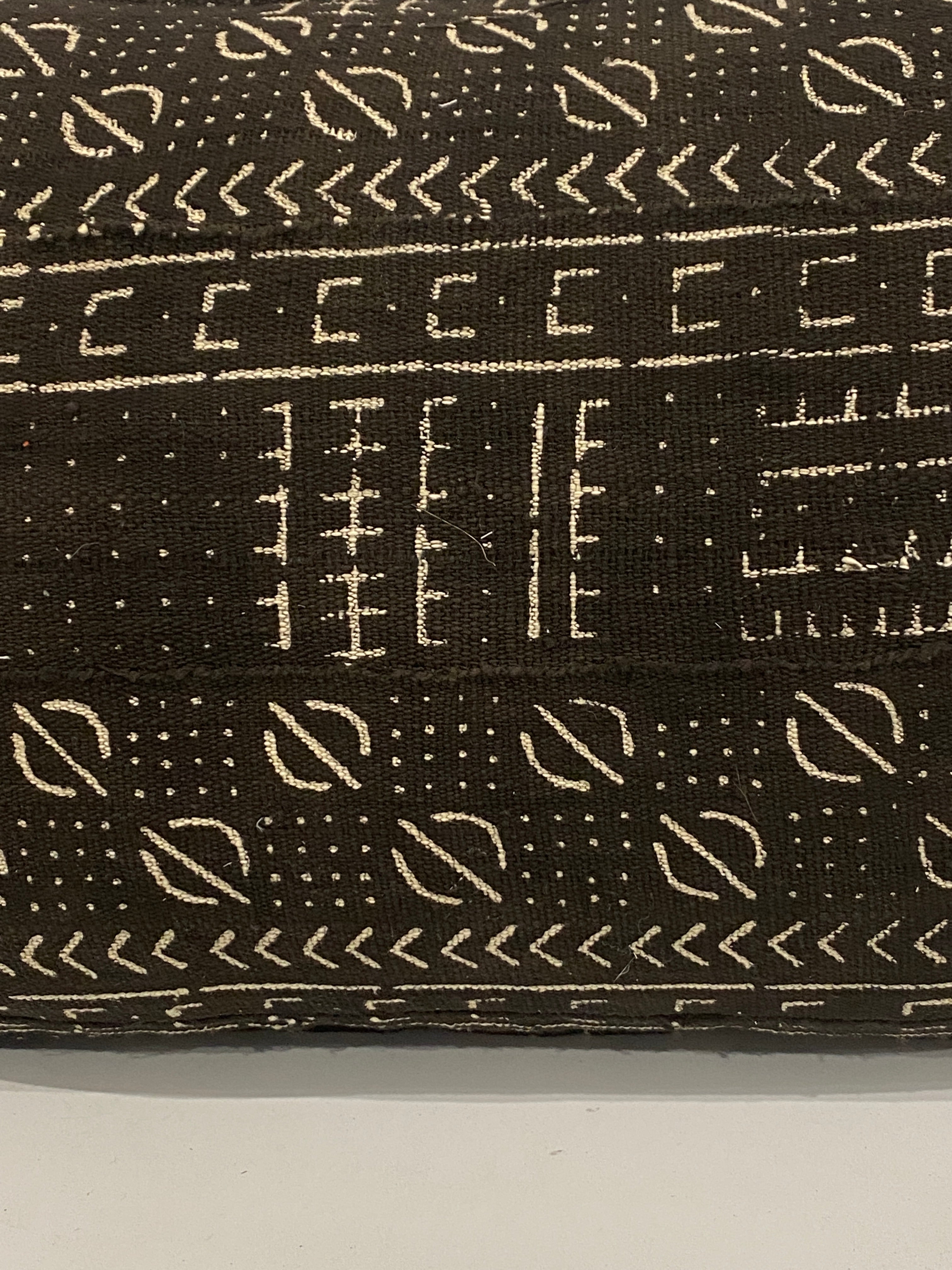 Mud Cloth Handwoven cushion - (184.13) Black