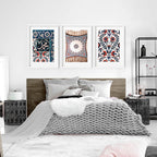 Islamic Art and geometry | set of 3 Bedroom wall art